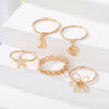 Wholesale Women's Alloy Geometric Style Overlapping Joint Ring With Dripping Glue Treatment