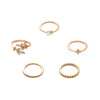 Wholesale Women's Alloy Geometric Style Ring Jewelry With Leaves Diamond Pearl And Electroplating Treatment