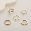 Wholesale Women's Alloy Geometric Style Ring Jewelry With Leaves Diamond Pearl And Electroplating Treatment