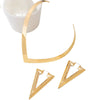 Wholesale Women's Alloy Geometric Vshaped Electroplated Jewelry Set Choker Necklace And Earrings Fashion Accessories