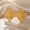 Wholesale Women's Alloy Gold Electroplated Geometric Xshaped Cshaped Earrings