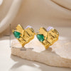 Wholesale Women's Alloy Gold Electroplated Geometric Xshaped Cshaped Earrings