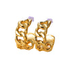 Wholesale Women's Alloy Gold Electroplated Geometric Xshaped Cshaped Earrings