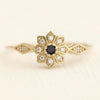 Wholesale Women's Alloy Gold Ring With Flower Pattern Electroplated Simple And Fashionable Creative Classic