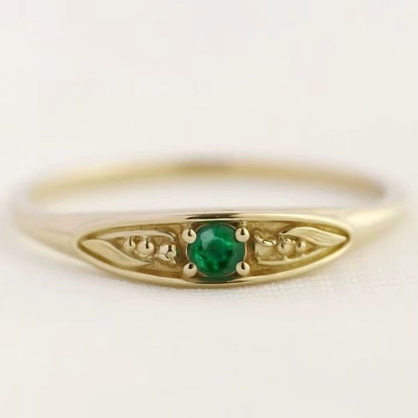 Wholesale Women's Alloy Gold Ring With Flower Pattern Electroplated Simple And Fashionable Creative Classic