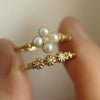 Wholesale Women's Alloy Gold Ring With Flower Pattern Electroplated Simple And Fashionable Creative Classic