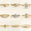 Wholesale Women's Alloy Gold Ring With Flower Pattern Electroplated Simple And Fashionable Creative Classic