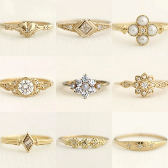 Wholesale Women's Alloy Gold Ring With Flower Pattern Electroplated Simple And Fashionable Creative Classic