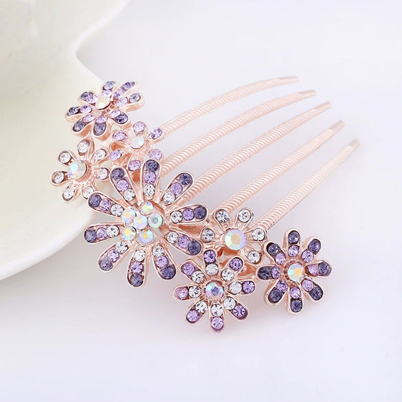Wholesale Women's Alloy Hair Accessories With Rhinestone Bow Pearl Plaid Animals Zodiac Electroplated Design