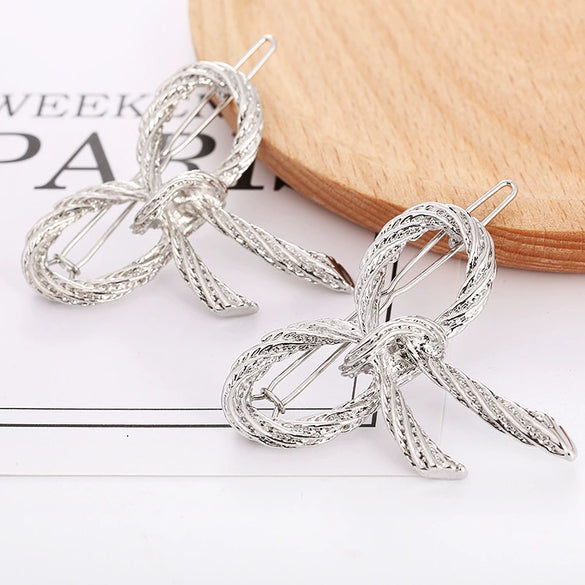 Wholesale Women's Alloy Hair Accessories With Starfish Shell Bear Bow Tie Geometric Patterns And Electroplating