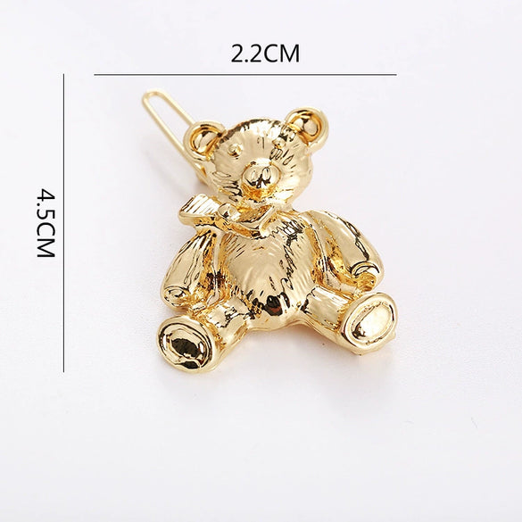 Wholesale Women's Alloy Hair Accessories With Starfish Shell Bear Bow Tie Geometric Patterns And Electroplating