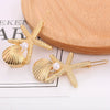 Wholesale Women's Alloy Hair Accessories With Starfish Shell Bear Bow Tie Geometric Patterns And Electroplating