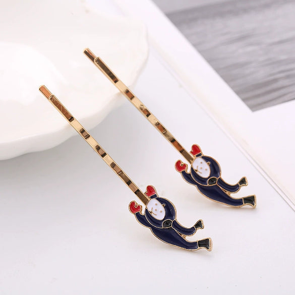 Wholesale Women's Alloy Hair Clip From Flower Starry Sky Series With Electroplating Treatment
