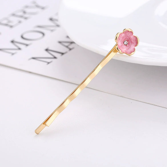 Wholesale Women's Alloy Hair Clip From Flower Starry Sky Series With Electroplating Treatment