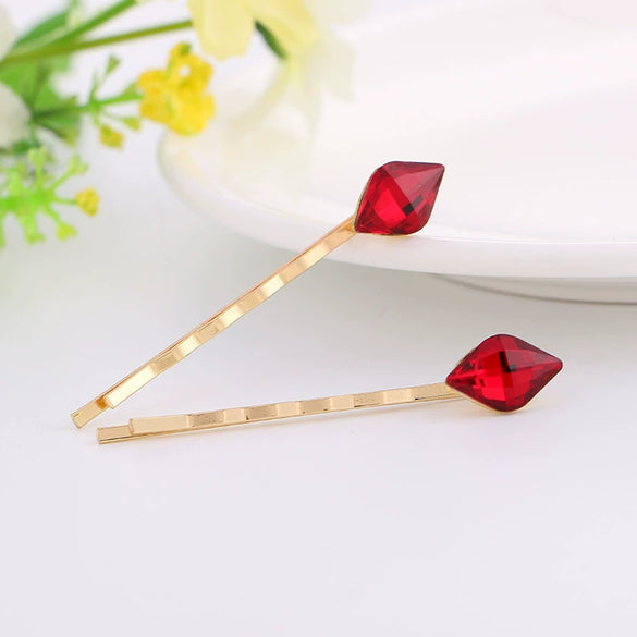 Wholesale Women's Alloy Hairpin Hair Clip Threetooth Crystal Design For Ponytail
