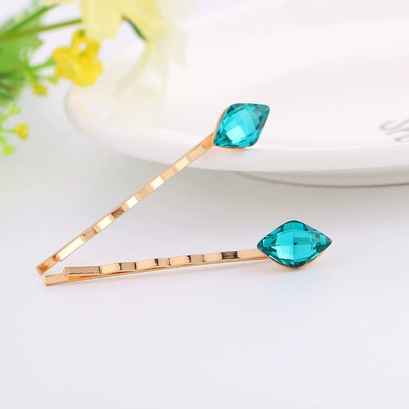 Wholesale Women's Alloy Hairpin Hair Clip Threetooth Crystal Design For Ponytail