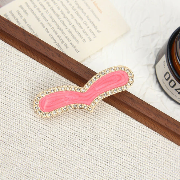 Wholesale Women's Alloy Hairpin Set With Diamonds In Bow Shape Simple And Fashionable