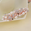 Wholesale Women's Alloy Hairpin With Butterfly Rhinestone And Pearl Design Nickelfree Plating And Diamond Treatment