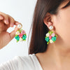 Wholesale Women's Alloy Hand Knitted Flower Shaped Earrings Light Luxury Style