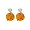 Wholesale Women's Alloy Hand Knitted Flower Shaped Earrings Light Luxury Style