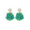 Wholesale Women's Alloy Hand Knitted Flower Shaped Earrings Light Luxury Style