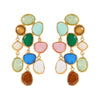 Wholesale Women's Alloy Handmade Geometric Diamond Earrings In Bohemian Retro Style