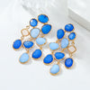 Wholesale Women's Alloy Handmade Geometric Diamond Earrings In Bohemian Retro Style
