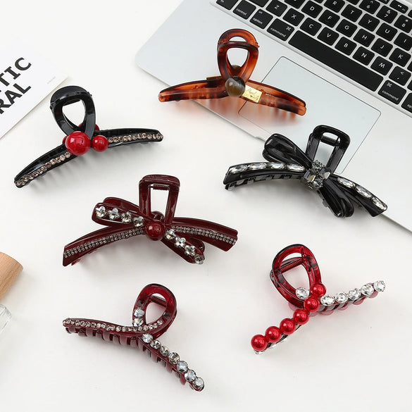 Wholesale Women's Alloy Handmade Shark Clip Hairpin Bow Hairpin