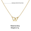 Wholesale Women's Alloy Heart Shape Doublering Necklace With Electroplating And Water Wave Chain Light Luxury Style