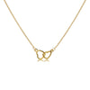 Wholesale Women's Alloy Heart Shape Doublering Necklace With Electroplating And Water Wave Chain Light Luxury Style