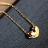 Wholesale Women's Alloy Heart Shape Pendant O Chain Necklace With Electroplating Treatment Korean Fashion Simple Love Style