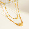 Wholesale Women's Alloy Heartshaped Doublelayer Love Anklet