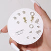 Wholesale Women's Alloy Heartshaped Electroplated Earring Set