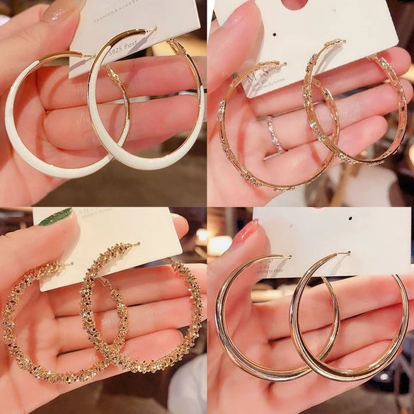 Wholesale Women's Alloy High Sense Geometric Electroplated Earrings