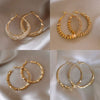 Wholesale Women's Alloy High Sense Geometric Electroplated Earrings