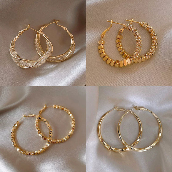 Wholesale Women's Alloy High Sense Geometric Electroplated Earrings