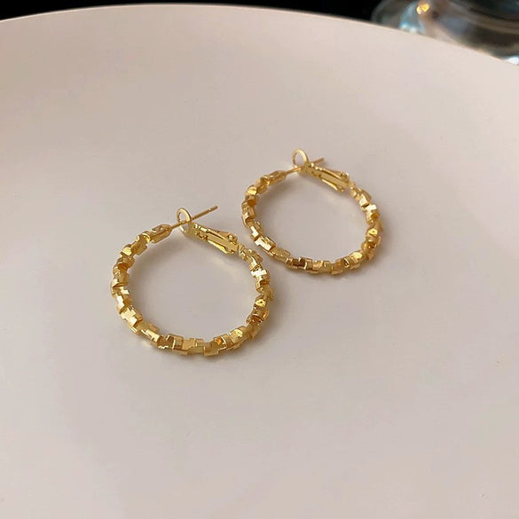 Wholesale Women's Alloy High Sense Geometric Electroplated Earrings