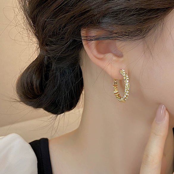 Wholesale Women's Alloy High Sense Geometric Electroplated Earrings
