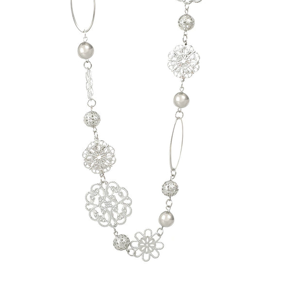 Wholesale Women's Alloy Hollow Metal Flower Waist Chain With Electroplating Treatment