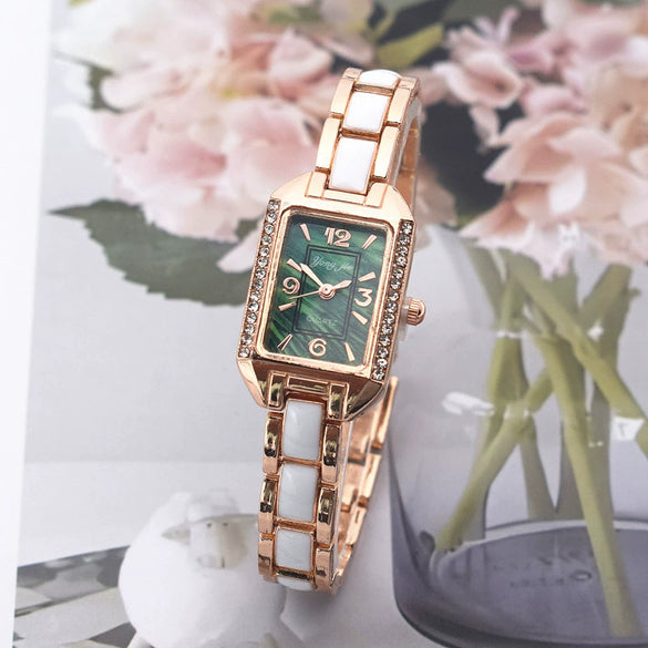 Wholesale Women's Alloy Imitation Ceramic Square Leisure Watch