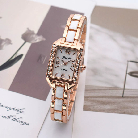 Wholesale Women's Alloy Imitation Ceramic Square Leisure Watch
