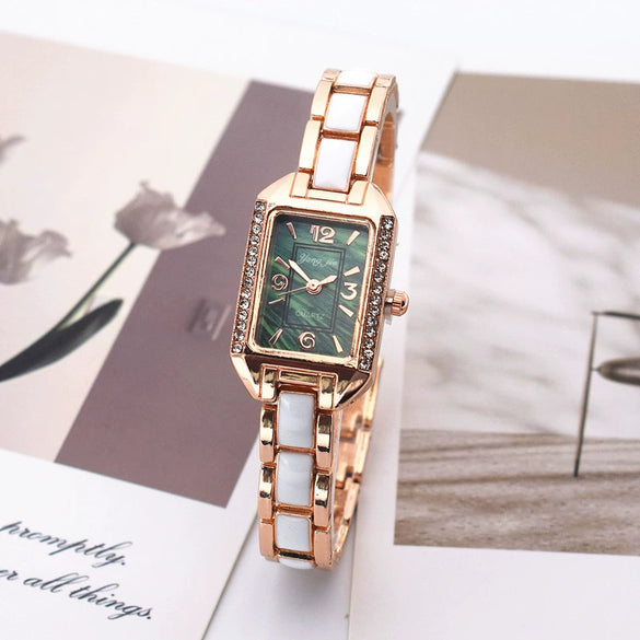 Wholesale Women's Alloy Imitation Ceramic Square Leisure Watch