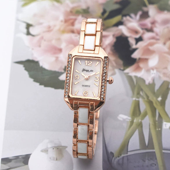 Wholesale Women's Alloy Imitation Ceramic Square Leisure Watch