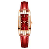 Wholesale Women's Alloy Imitation Leather Square Fashion Vintage Watch With Printed Logo