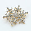 Wholesale Women's Alloy Jewelry Geometric Christmas Snowflake Rhinestone Diamond Brooch Electroplated