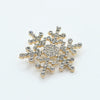 Wholesale Women's Alloy Jewelry Geometric Christmas Snowflake Rhinestone Diamond Brooch Electroplated