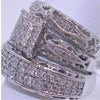 Wholesale Women's Alloy Jewelry Ring Set With Geometric Pattern And Gold Inlaid