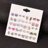 Wholesale Women's Alloy Jewelry Set With Dripping Oil Design And Animal Zodiac Pattern