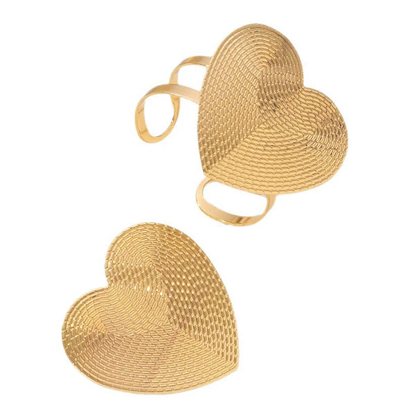 Wholesale Women's Alloy Jewelry Set With Geometric Pattern Electroplated For Sweet And Cool Style