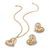 Wholesale Women's Alloy Jewelry Set With Geometric Pattern Electroplated Heart Design